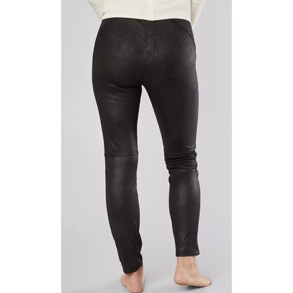 Free People Vegan Suede Skinny Pants Black Size L - Picture 3 of 8